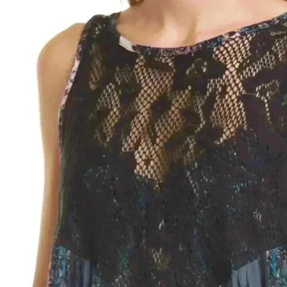 Free People Count Me In Trapeze Mini Dress Black - Picture 2 of 4